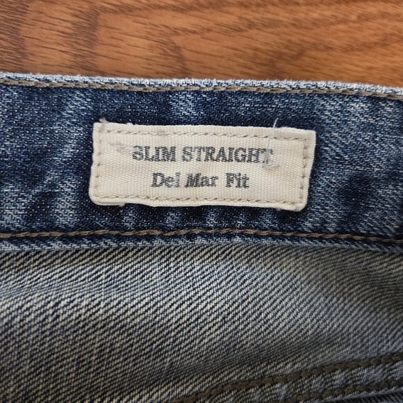 Guess Men's Del Mar Fit Slim Straight Jeans 36x28 Light Wash Blue Denim Classic - Picture 7 of 16